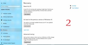 Reset PC Windows 10